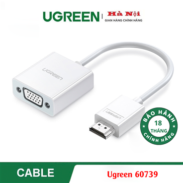 Ugreen 60739, Cáp chuyển HDMI to VGA  Cao Cấp Chính hãng