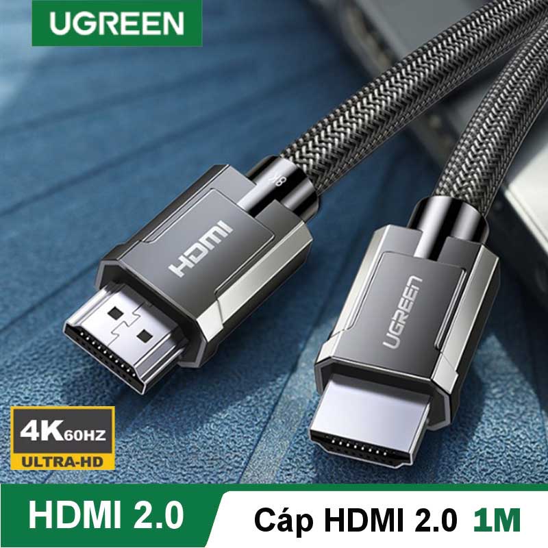 Ugreen 70322 Cáp hợp kim kẽm UGREEN HDMI M/M 1m độ phân giải 4K@60Hz cao cấp