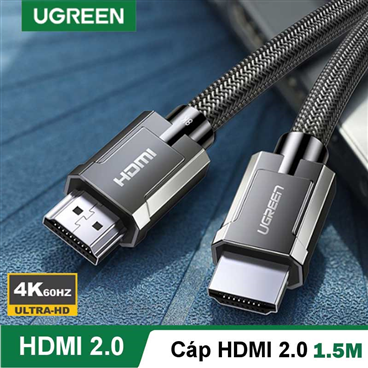 Ugreen 70323 Cáp hợp kim kẽm HDMI UGREEN M/M 1,5m độ phân giải  4K 60Hz chính hãng