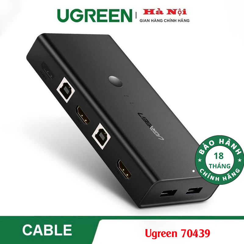 Ugreen 70439, Bộ gộp KVM Switch 4 vào 1 HDMI 2.0 hỗ trợ 4K/60Hz Chính Hãng