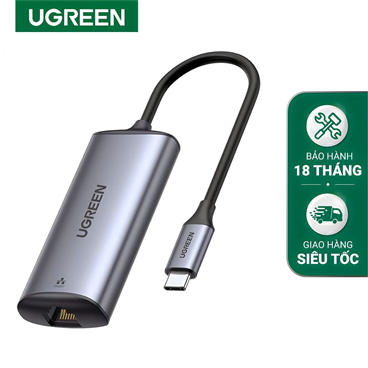 Ugreen 70446 Cáp chuyển USB Type C sang Lan 2.5 Gbps cao cấp