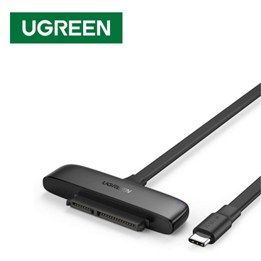 UGREEN 70554 0.5M màu đen đọc ổ 2.5 inch SATA ra USB type C 50cm