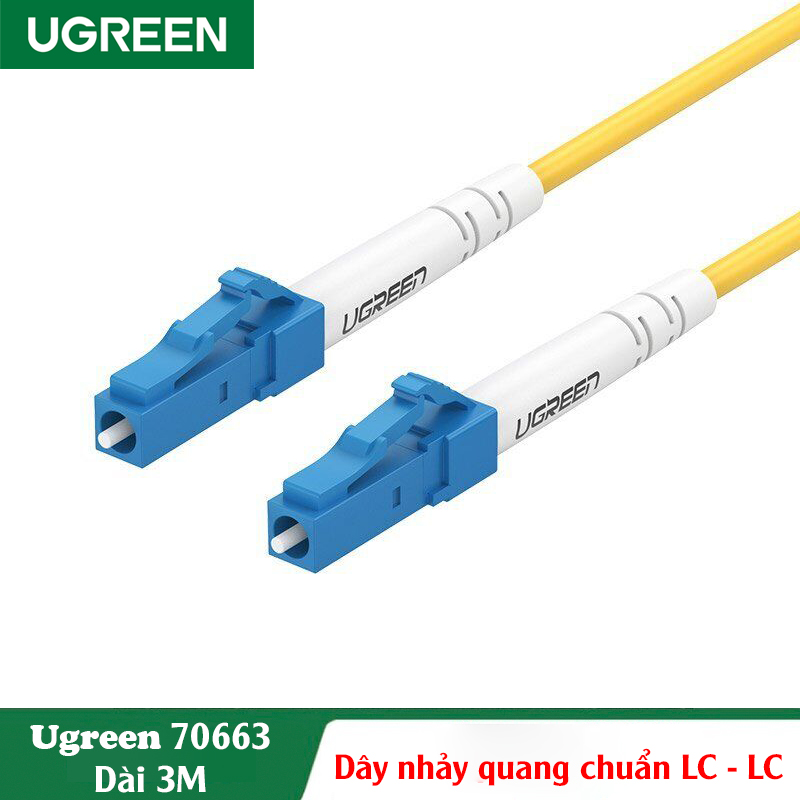 Ugreen 70663, Cáp quang nhảy Single mode LC-LC dài 3m Chính Hãng