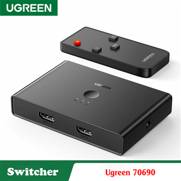 Ugreen 70690, Bộ chuyển tín hiệu, Gộp HDMI 2 vào 4 ra chuẩn 2.0 4K@60Hz