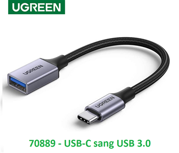 Ugreen 70889 Cáp chuyển USB Type C sang USB 3.0 OTG 25cm