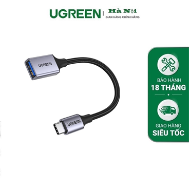 Ugreen 70889 USB-C sang USB 3.0 có dây bện (Đen)