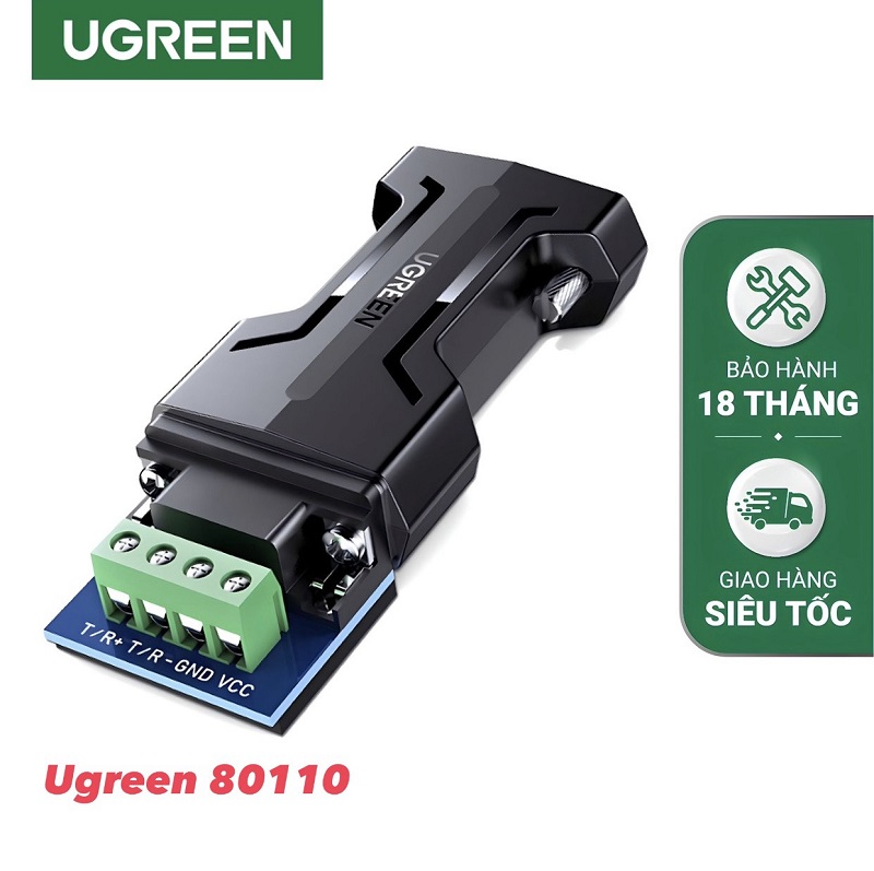 Ugreen 80110 bộ chuyển RS232 DB9 sang RS485 adapter cao cấp