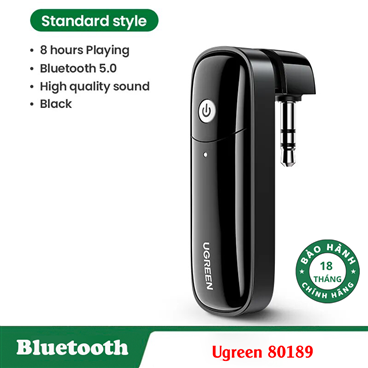 Ugreen 80189, Đầu thu âm thanh Bluetooth 5.0 AUX 3.5mm - Dành cho Nintendo Switch Lite PS4