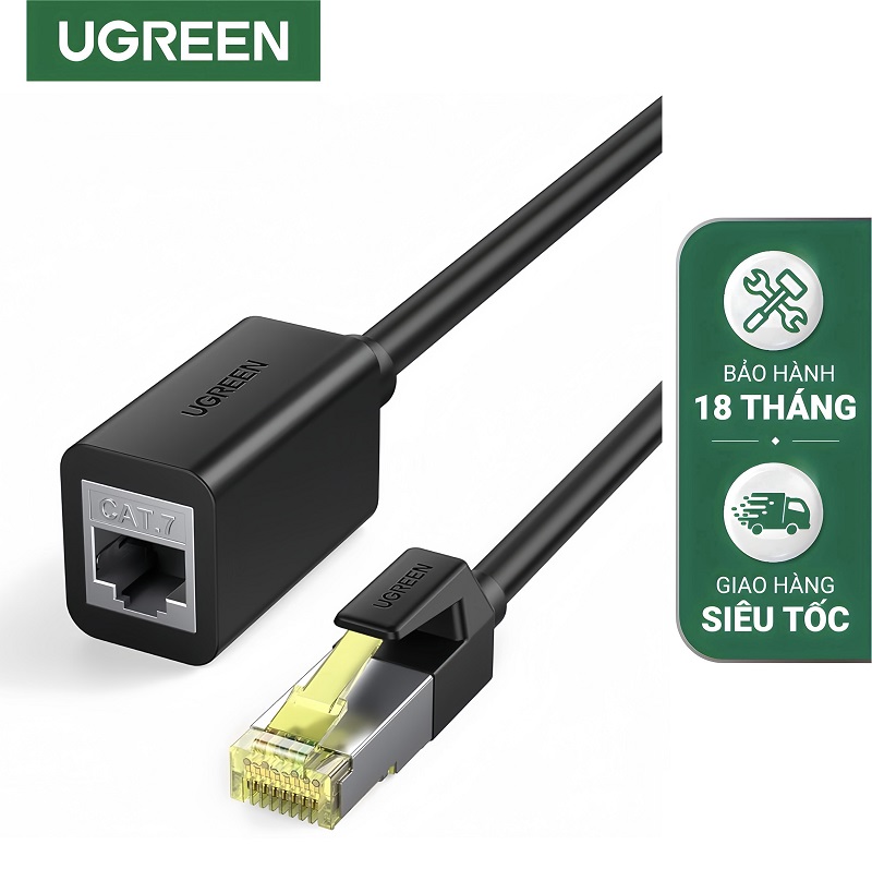 Ugreen 80410 Cáp mạng Cat7 nối dài 0.5M âm dương 600Mhz tốc độ 10Gbps cao cấp