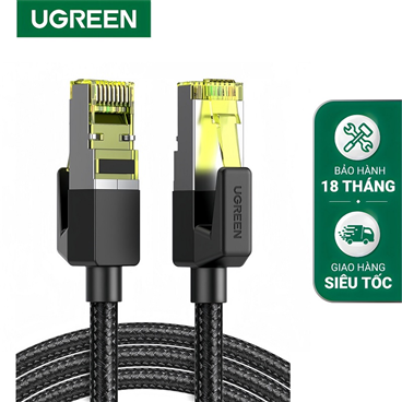 Ugreen 80420 Cáp mạng truyền dữ liệu giữa các máy tính Lan Cat7 dài 0.5M vỏ bọc nylon cao cấp