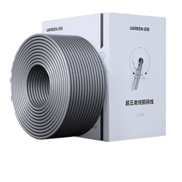 Ugreen 80671 305M CAT6 0.57mm Cáp mạng Lan CAT 6 UTP màu Xám