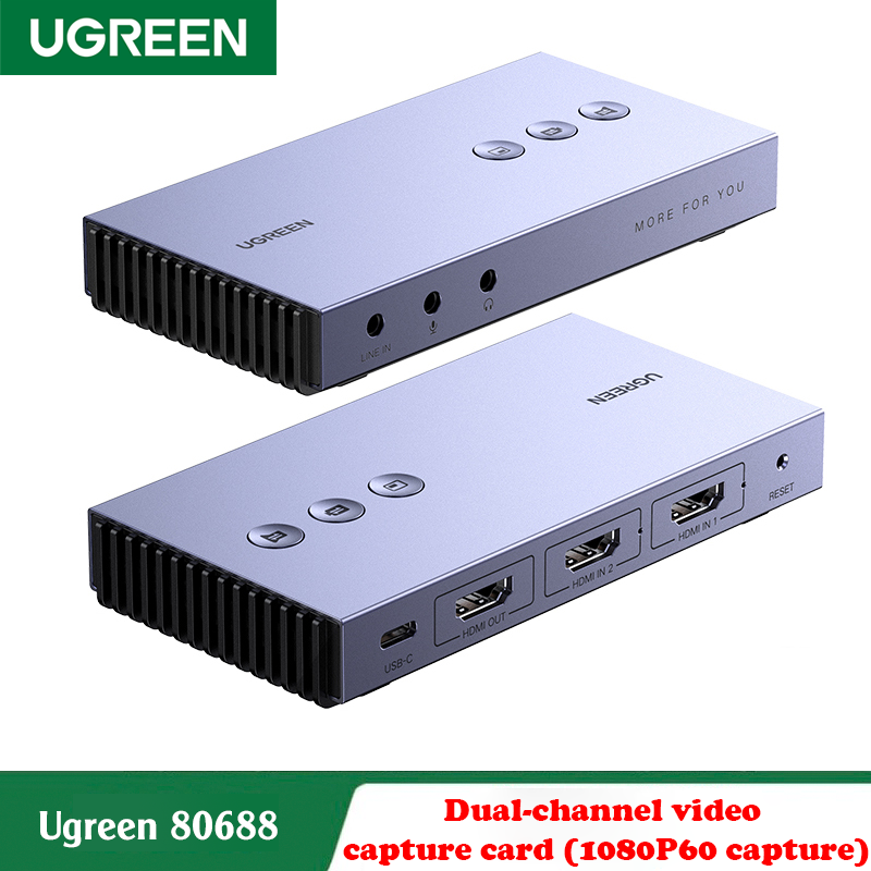 Ugreen 80688, Thiết bị ghi hình Capture Livestream HDMI hỗ trợ 4K Chính Hãng Cao Cấp