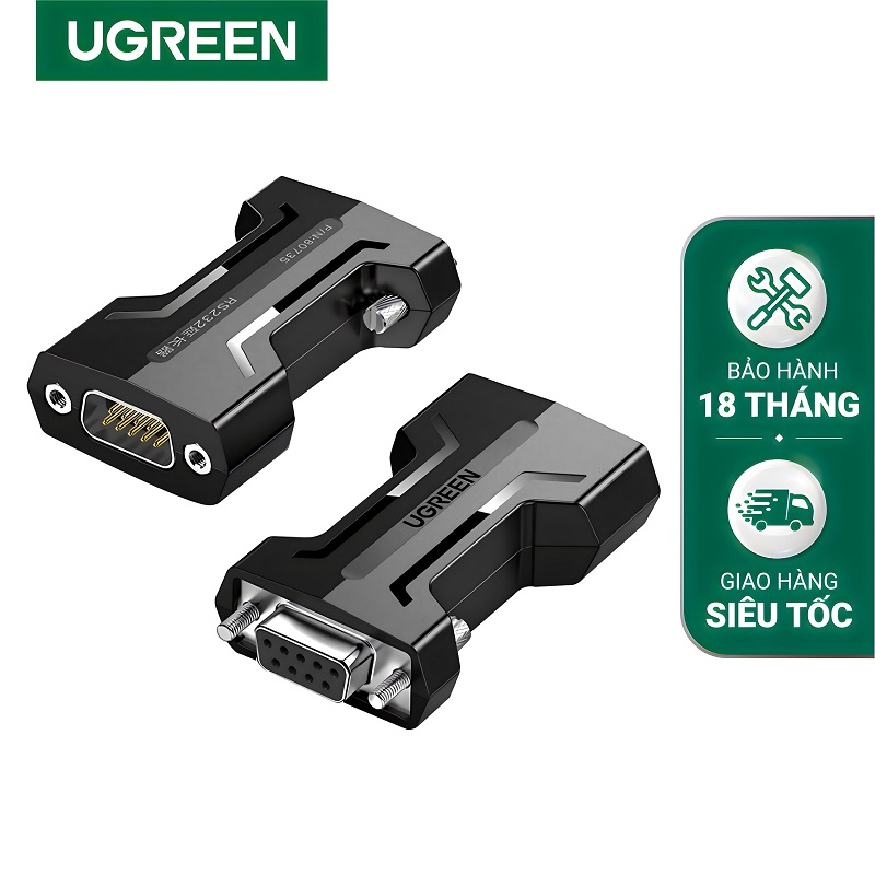 Ugreen 80735 2 bộ mở rộng cổng nối tiếp RS232 cách ly quang điện thụ động cao cấp