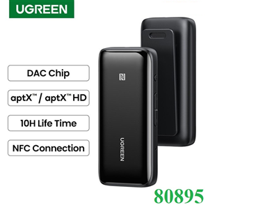 Ugreen 80895 Thiết bị nhận Bluetooth 5.0 Receiver USB DAC 3.5mm NFC APTX cao cấp