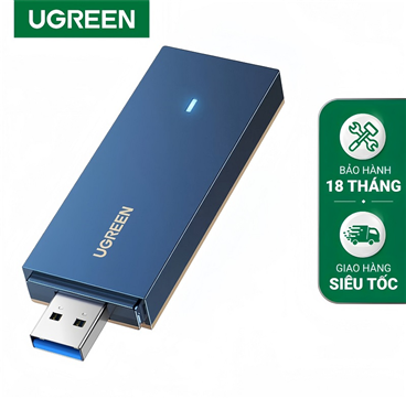 Ugreen 90340 USB phát Wifi băng tần kép 5G và 2.4G tốc độ 1800 Mbps cao cấp