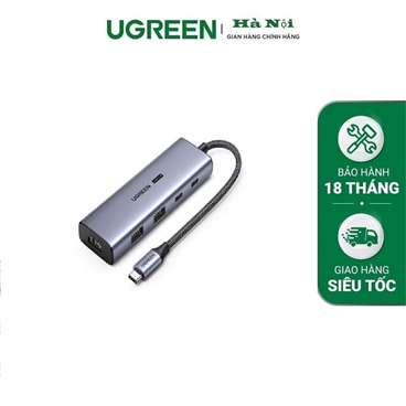 Ugreen 90376 Bộ chuyển đổi đa chức năng USB-C UGREEN 2*C HDMI-8K@60Hz