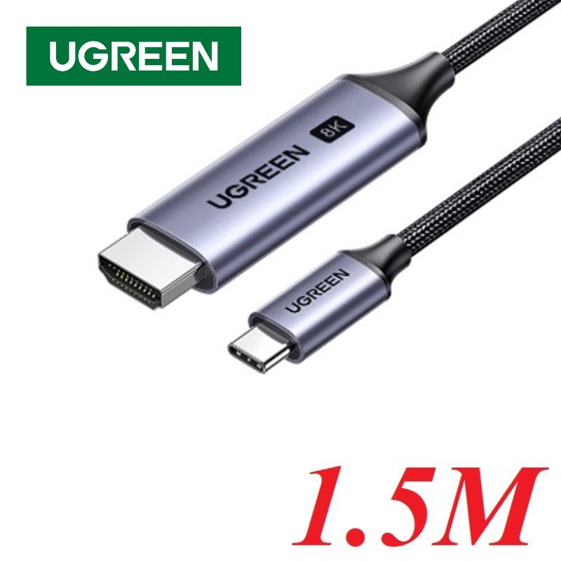 UGREEN 90451 Dây chuyển đổi USB-C sang HDMI 8K@60Hz HDR màu xám dài 1.5m