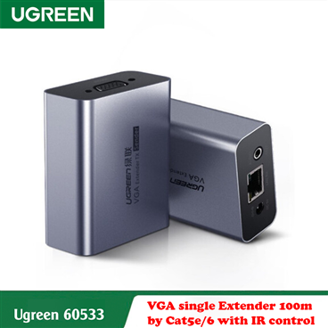 Ugreen 60533, Bộ kéo dài VGA thông qua cáp mạng CAT5E,CAT6 100-140M + Audio ( 1 Bộ 2 Cục )