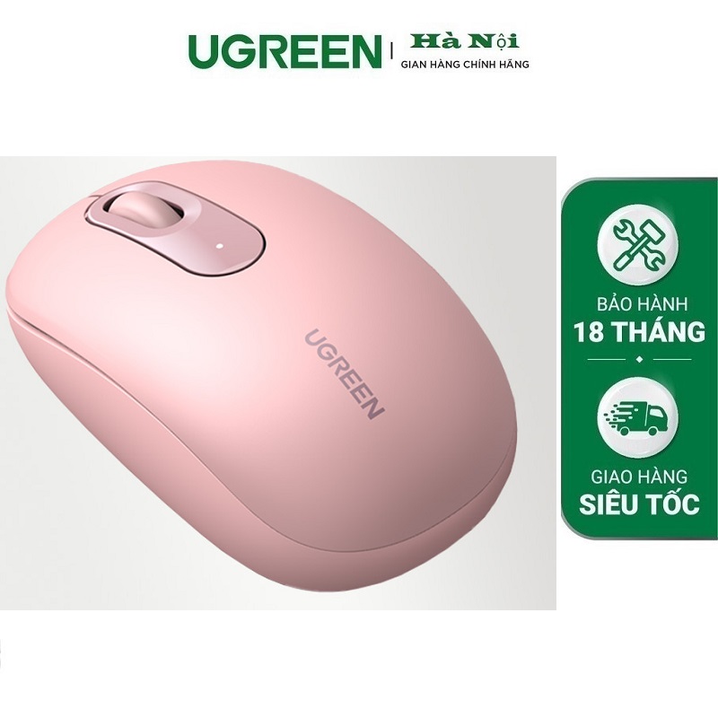 UGREEN 90686 Chuột Không Dây 2.4G màu Hồng chính hãng