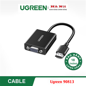 Ugreen 90813, Cáp chuyển HDMI to VGA hỗ trợ nguồn Cao Cấp Chính Hãng