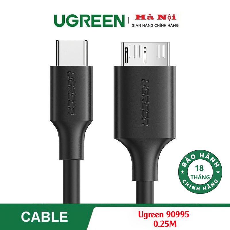 Ugreen 90995 Dây,Cáp chuyển đổi USB type-C to Micro USB 3.0 dài 0.25M chính hãng