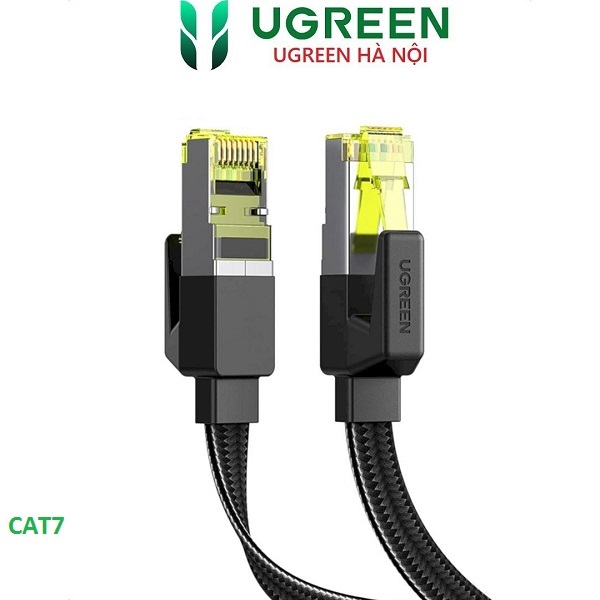 Ugreen CAT7 40166 Cáp mạng Cat7 dây bện dẹt tốc độ 10Gbps dài 15M NW189 cao cấp