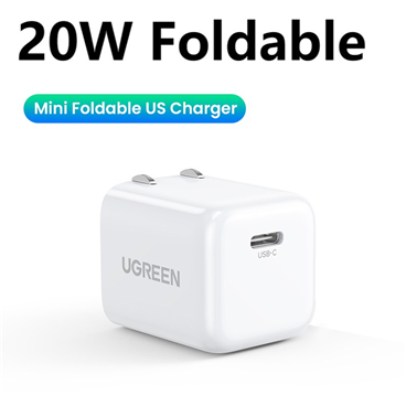 UGREEN Nexode 20W USB-C PD GaN Fast Charger US (White) CD 318 15328 cao cấp