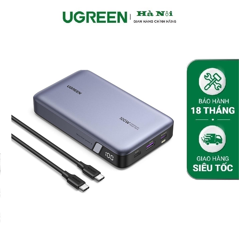 UGREEN 25188 Sạc Nhanh 20000mAh Hai Chiều Pin Dự Phòng cao cấp